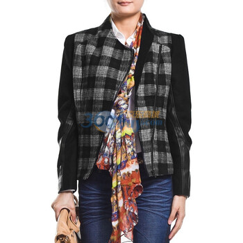 PEACEBIRD太平鸟【冬季新品】相拼PU外套AE1050323 黑色 XL