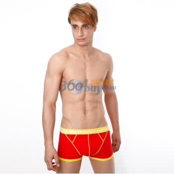 爱杉士23MEN 男士运动系列精梳棉平角内裤CC001 红色 XXL
