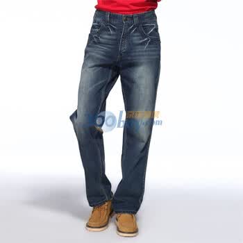 IZOD 2011新品直脚纯棉重水洗男士牛仔裤 2061916110001牛仔蓝185/92A(36)