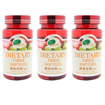 百合康膳食纤维软胶囊500mg*100粒*3瓶