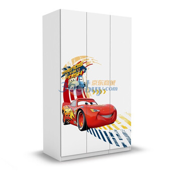 迪士尼 高档家具 麦坤卡丁车 衣柜 家具品牌 儿童家具 维尼黄 三门衣柜