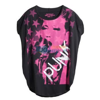 Giordano佐丹奴 T恤 女活出真我动感Big Tee 01391065 黑色 L