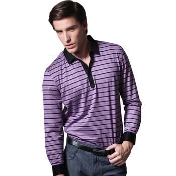 华帝卡尼 双丝光棉 商务男装 长袖T恤 CT114 54/XXL(185/100A)