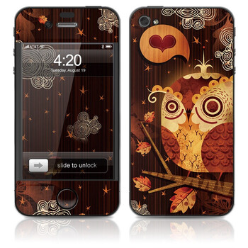 ideaSkin iPhone 4 猫头鹰的迷恋 手机外壳保护套皮贴膜 ENCJKC352021