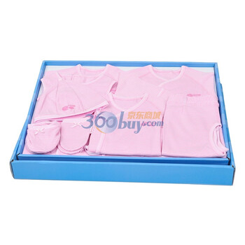 贝贝怡（bornbay） BB939 宝宝服 快乐成长礼盒BB939 婴儿童装内衣 淡粉 66码