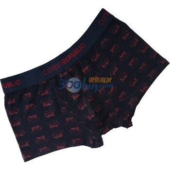 棉花共和国 Cotton RepubLic 工业时代 宽筋天丝 男士平角内裤 01121116宝蓝色XXL
