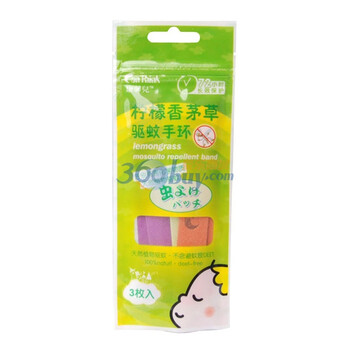 康馨儿 柠檬香茅草驱蚊手环3枚*5 （72小时长效驱蚊）护理用品