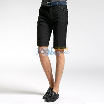 夏季新品 GXG 时尚修身斯文休闲短裤#02122011 黑色 XXL