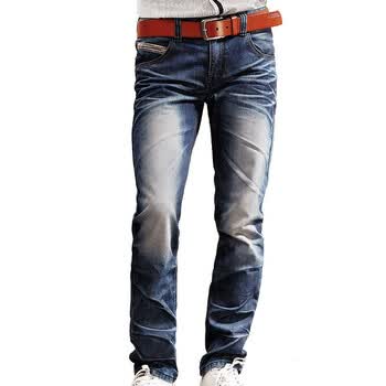 诠渡良品trenduality 男士石磨怀旧直筒牛仔裤#TD211 蓝色 33