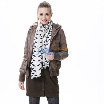 波司登 2011新款 羽绒服 女针织帽时尚休闲短款 BR2238 褐色 185/104A(XXXL)