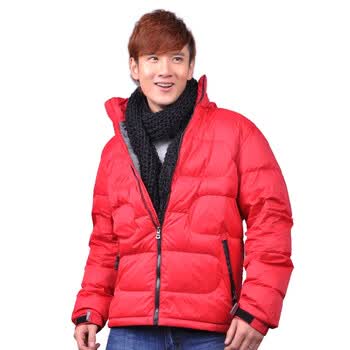 FYNEX 2011新款冬装 欧美潮男中长款羽绒服90%绒三色可选FQ528红色180/XXL