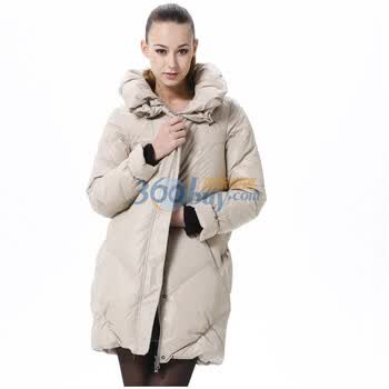 波司登 2011新款 羽绒服 女 个性花瓣领 大牌中长款 BR2312 米色 185/104A(XXXL)