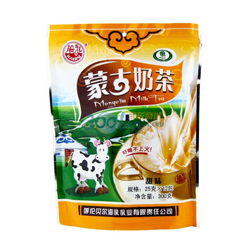 姿美堂内蒙古特产海乳蒙古奶茶粉甜味300克12小包*2袋优惠装 纯牛奶制作