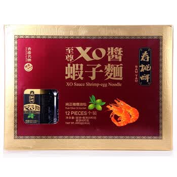香港 寿桃至尊XO酱 虾仔面礼盒12个装 内含至尊XO酱80g