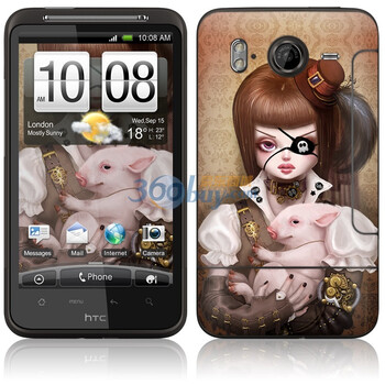 ideaSkin HTC Desire HD/G10/G7HD/A919/大坏蛋 朋克女孩与猪 手机外壳保护套皮贴膜 ENDASC402031