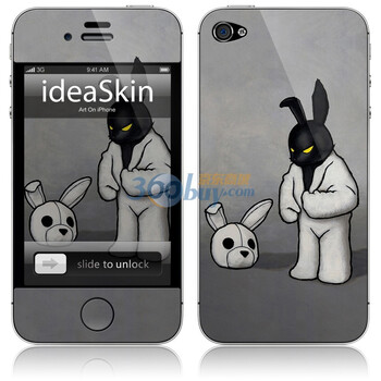 ideaSkin iPhone 4 二重兔 手机外壳保护套皮贴膜 CJKC672072
