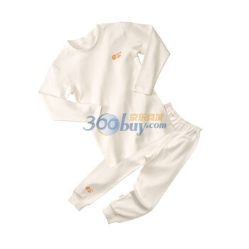 贝贝怡（bornbay） BB805 宝宝服 半高领套装 婴儿童装内衣 米白 130码