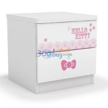 酷漫居 Hello kitty 高档家具 KT花之心 床头柜 家具品牌 儿童家具 爱洛粉红 床头柜
