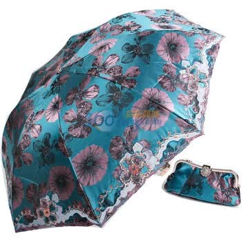 天堂伞 2012年新款系列 防紫外线 防晒 晴雨伞 310E溪柳水花 6号蓝