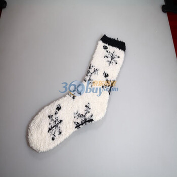 蕾娜丝LENUS 圣诞雪花系列 男女式情侣毛巾袜X99101 白色 均码