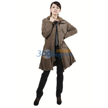 蒂娜莉莎 秋冬新品外套大衣 休闲淑女个性外套大衣8076 咖啡(67) L