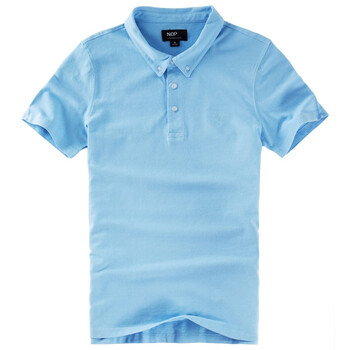 NOP 男士 2012夏装新款 全棉修身珠地POLO 浅蓝色 XL