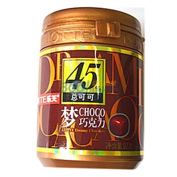 乐天梦巧克力45%总可可92克*3瓶