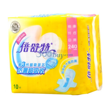 倍舒特棉柔丝薄日用卫生巾10片*6 SN14210