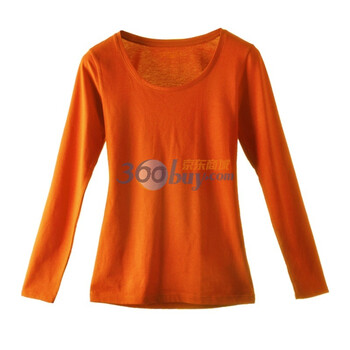 Giordano佐丹奴 女G-Warmer大圆领长袖智能暖衣 01511502 橙色 M