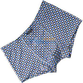 棉花共和国 COTTON REPUBLIC 英伦时尚格纹 男式平脚裤 01123114 深蓝色 XXL