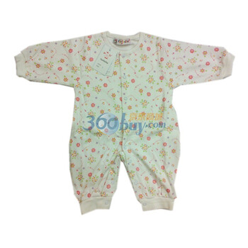 小数点纯棉蓝色动物全开扣哈衣爬服/连体衣/哈衣（2色） 白色 L码