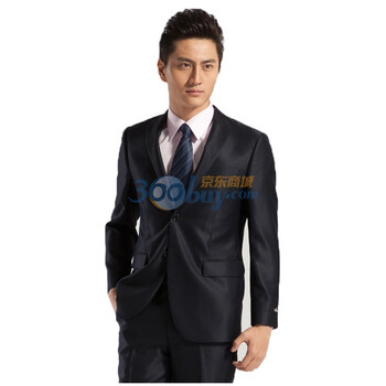 柒牌 SEVEN男装2012春夏新款商务时尚黑色修身西服套装E99C120188 B版 52