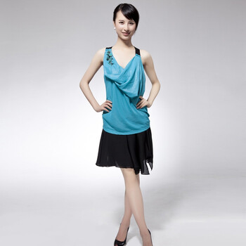 Entralady/音曲 2012新款半身裙 女雪纺气质短裙 YYXQ057 黑色 XL