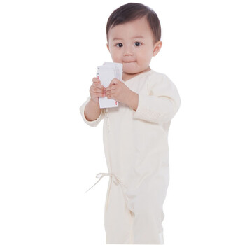 皇家宝贝连体衣哈衣爬服系带连身哈衣213650003 淡黄色 73