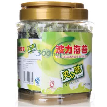 波力海苔夹心脆罐装80g