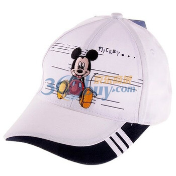 Disney/迪士尼童帽 帽子 米奇图案棒球帽KA0204 白色 54