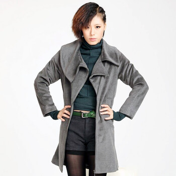 伊思君凯ESBACK 休闲毛呢大衣ES1004SCZ121 深灰色 M
