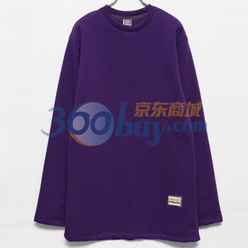 时尚起义 冬装韩国进口拉绒保暖长版帽衫弹性卫衣 女564092滑雪季 青莲色 XL