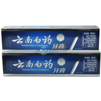 云南白药牙膏（留兰香型）100g*2支