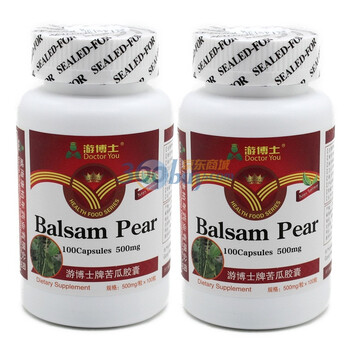游博士苦瓜胶囊500mg*100粒*2瓶