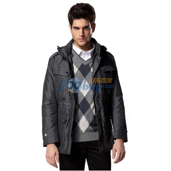 杉杉FIRS 秋冬新款男装羽绒服 Y1906-2 灰色 180