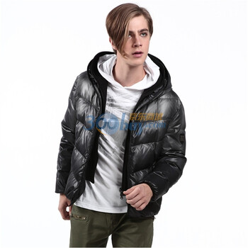 2011新款 雪中飞羽绒服 男时尚渐变双帽短款 XR9021 灰色 185/100A(XL)