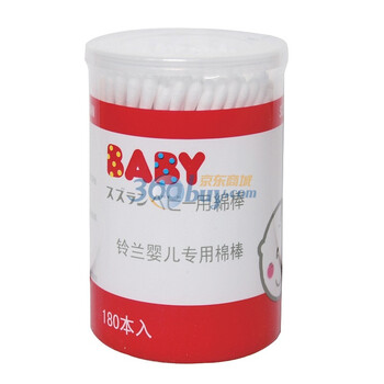 铃兰婴儿专用细轴棉棒180支入