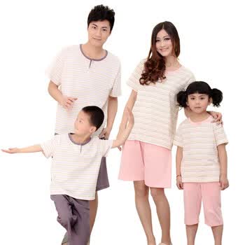 2012初夏新款 顶瓜瓜/顶呱呱彩棉 纯棉亲子家居服套装 DJJMX-T0023 女童彩棉色 130