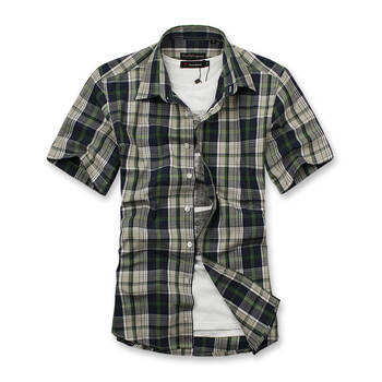 【布衣传说】2012夏装新品 纯棉时尚格子短袖衬衫 男 13色 NDC035 11号色 XXL
