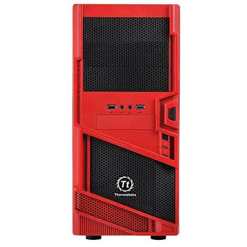 Tt（thermaltake）星际指挥官 红色版（VN400A1W2N-B）机箱（红色烤漆/电竞风格前面板设计/下置式电源）