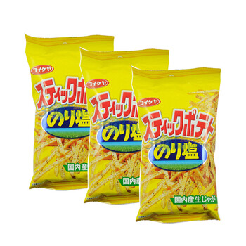 日本原装进口食品 湖池屋 海苔盐味薯条 52g*3包 #6319