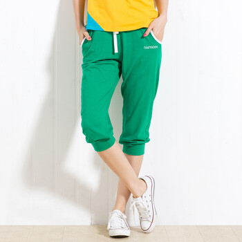朗绪2012夏新款女士圆袋纯棉七分裤家居服睡衣 222036 草绿色 XL