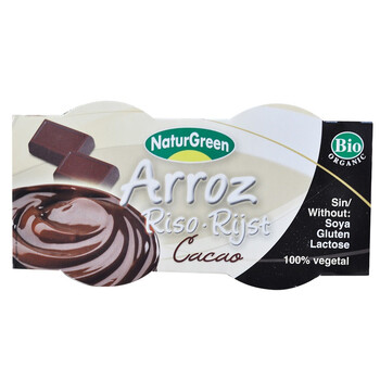 西班牙NaturGreen自然之源有机巧克力大米慕斯布丁125g*2杯