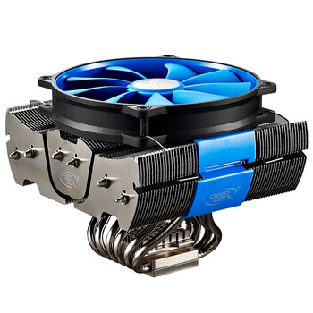 九州风神（DEEPCOOL）蓝鲨 EVO 多平台CPU散热器 14公分静音风扇6热管可调速 支持Intel LGA2011